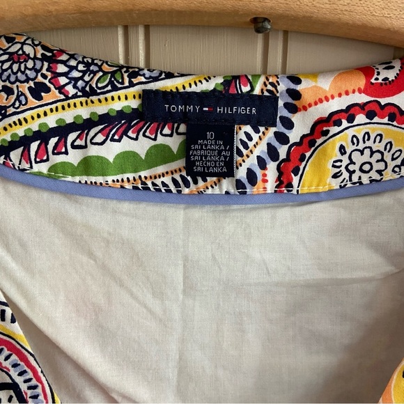Tommy Hilfiger Colourful Paisley 100% Cotton Dress Women’s Size 10 - Picture 4 of 12